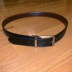 Black Brown Reversible Leather Belt